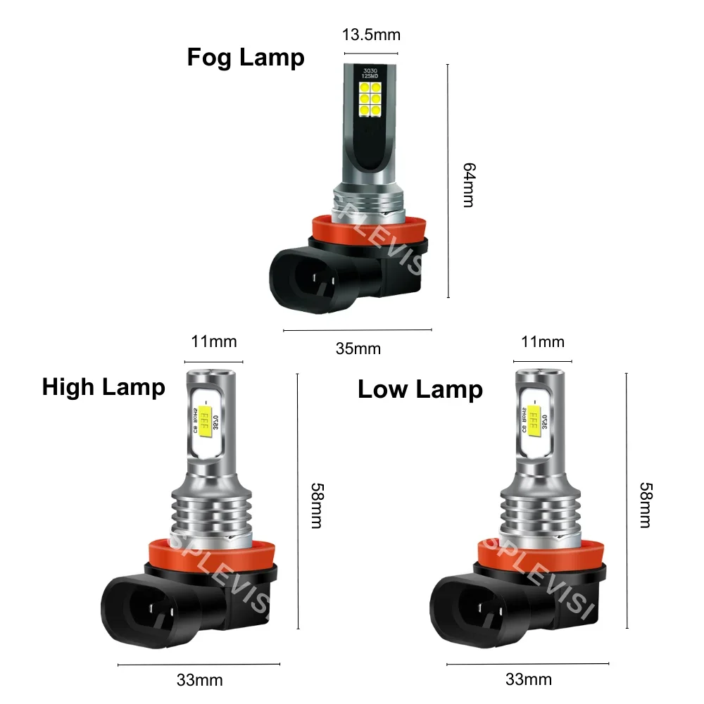 200% luminosità LED faro H11 abbagliante H11 anabbagliante H11 fendinebbia per Toyota Tacoma 2016 2017 2018 2019 2020 2021 2022