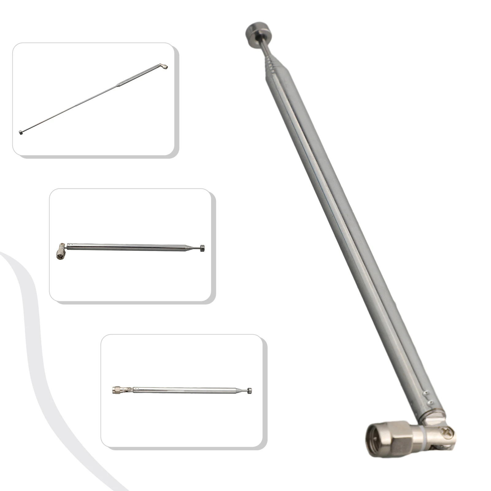 7-Section Telescopic Antenna For SMA Male Connector Compatible With For Wireless TV Radio And Instrument Applications