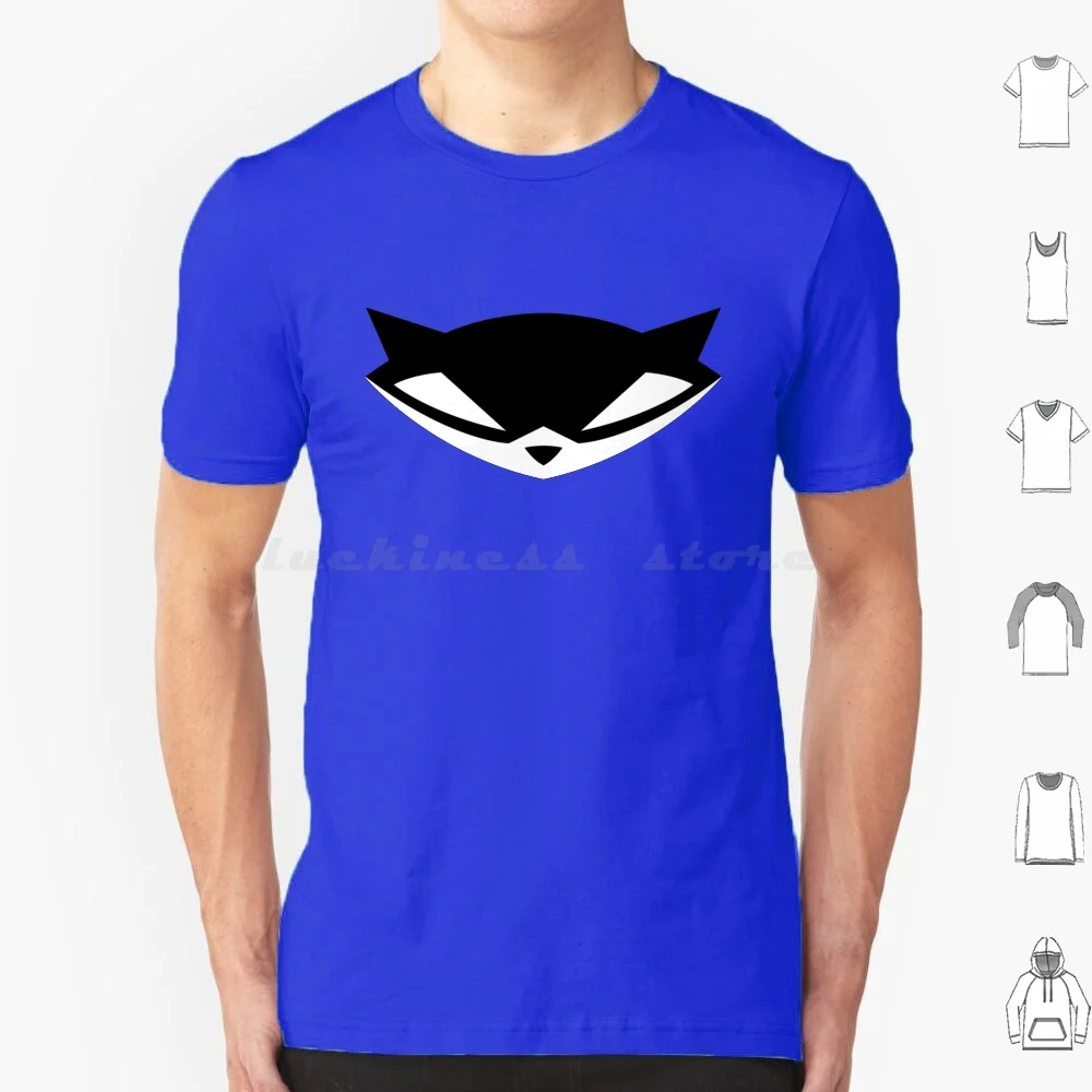 Camiseta Sly Cooper (negra), camiseta fresca de algodón 6xl, Sly Cooper