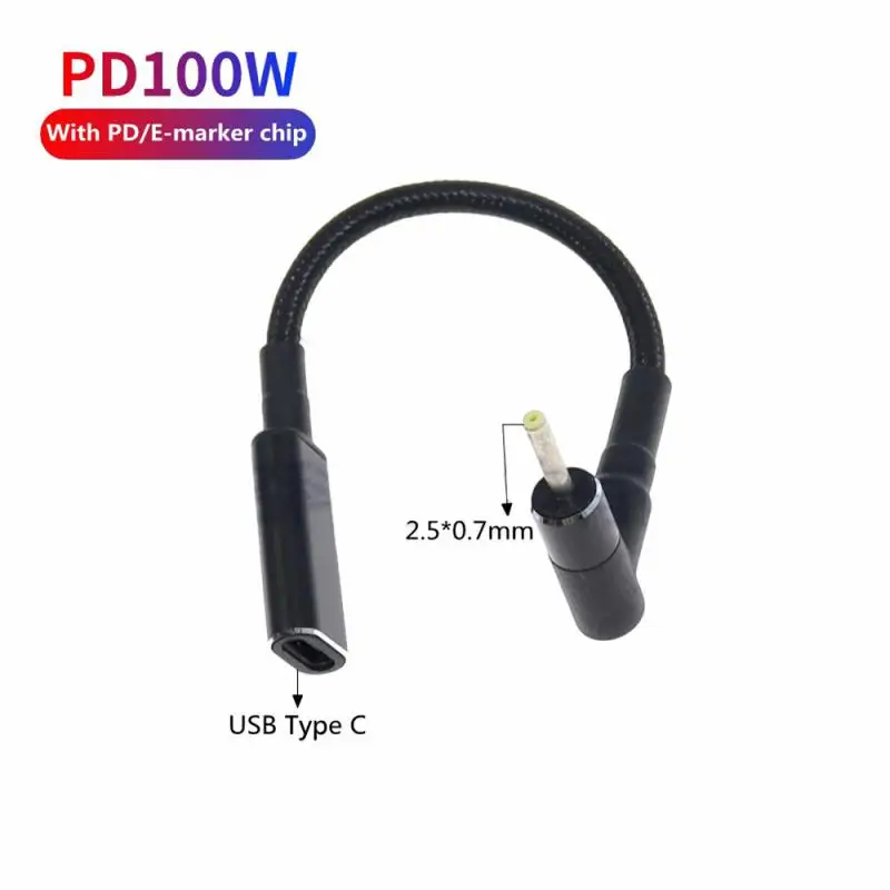 USB Type C PD Fast Charging Cable Cord for Thinkpad T61 T60 T420 T430 USB-C to 7.9X5.5mm DC Power Adapter Connector