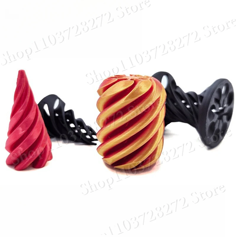 New Spiral Cone Fidget Toy 3D Printed Helix Screw Decompression Impossible Pyramid Passthrough Sculpture Decompression Ornaments