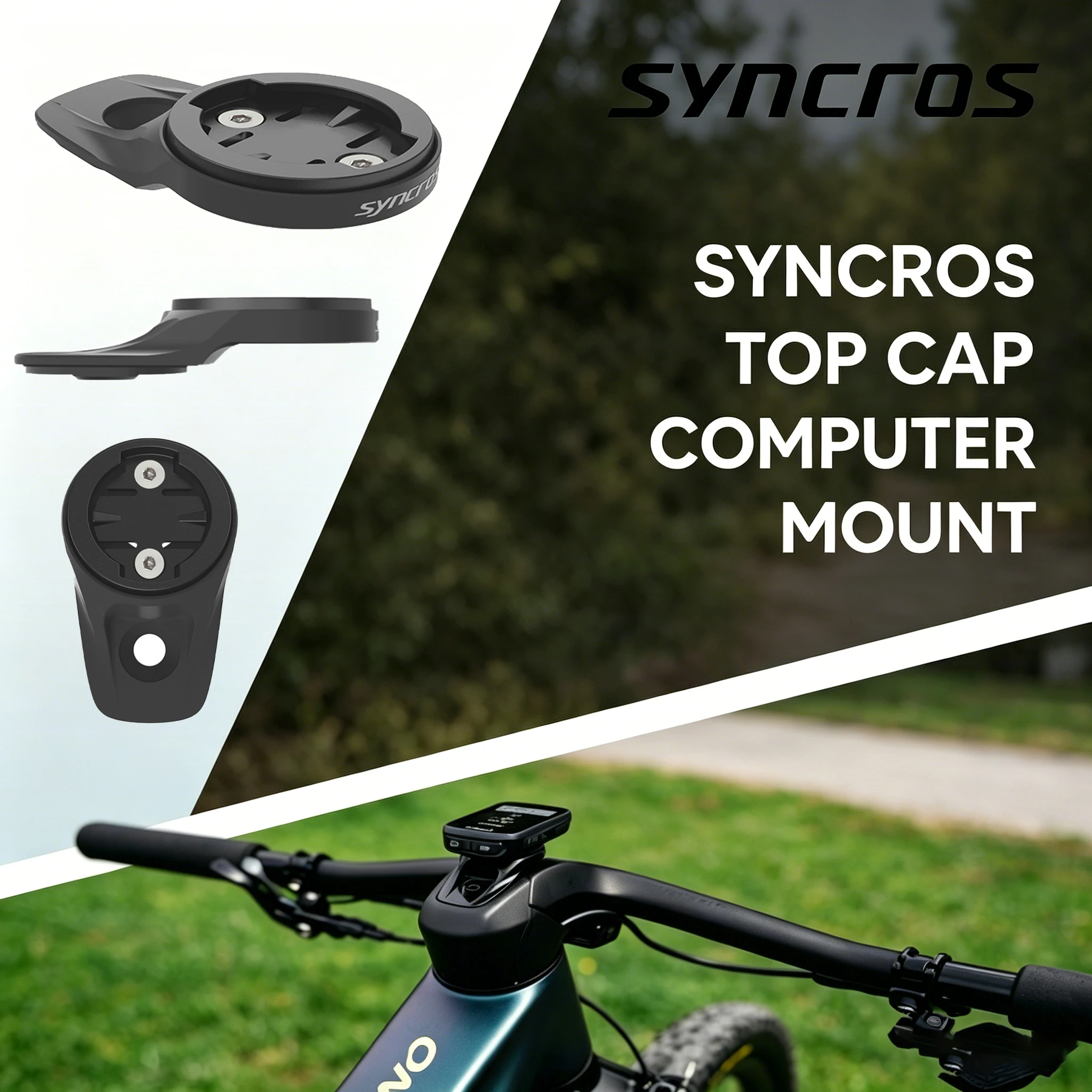 

SYNCROS Top Cap Computer Mount 0°/10° Alloy 22G For Fraser Hixon iC SL/WC/XC Cockpits XC Stem Fits Garmin Wahoo Bike GPS PARTS