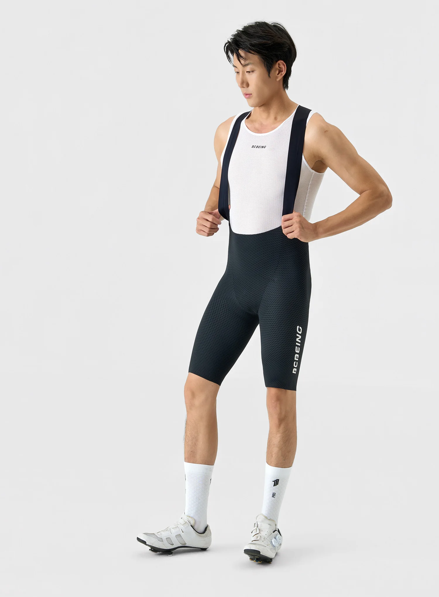 BCBE-ING 2026 Neue Herren-Radlerhose Pro-Level Rennrad-Leichtgewicht-Trägerhose mit 200kg/m³ Dichte Schwammpolsterung – Detail 10