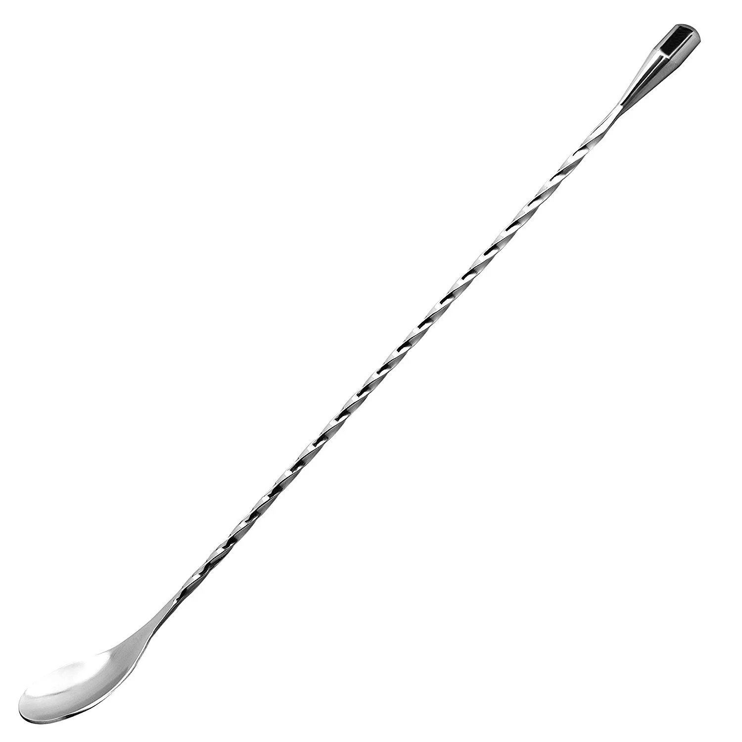 12 Inches Stainless Steel Mixing Spoon, Spiral Pattern Bar Cocktail Shaker