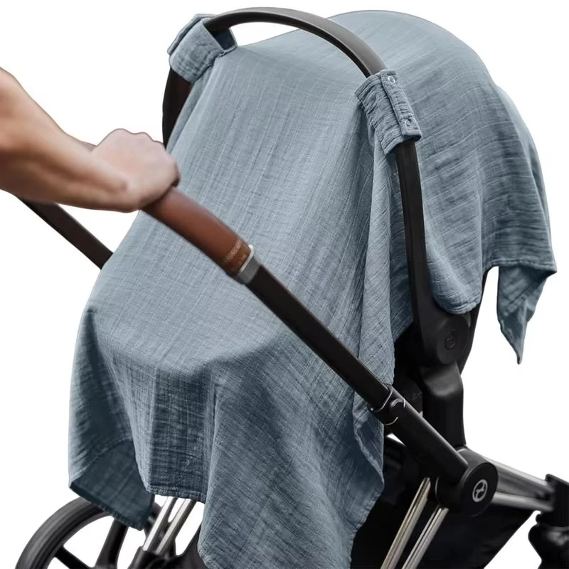 

Baby Muslin Cotton Baby Car Seat Safety Seat Cover Sun Shade Infant Stroller Cover Soft Breathable Sunshade Stroller Accessories