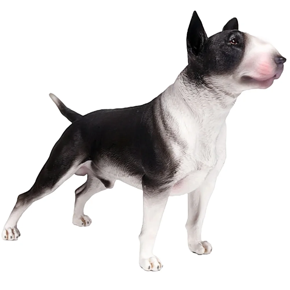 

Simulation Bull Terrier Statue Puppy Models Dog for Kids Cognitive Standing Figures Artificial Child