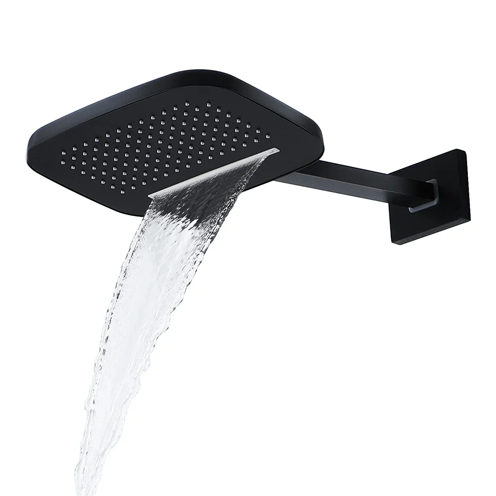 

HIDEEP Shower Faucet Accessories Wall Mounted Rain and Waterfall Shower Head