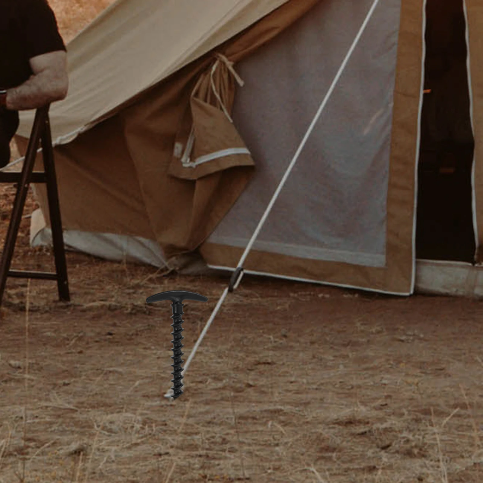 

10pcs Windproof Tent Stakes Heavy Duty Plastic Pegs Camping Anchors for Tarp Canopy Beach Garden Thickened Lightweight