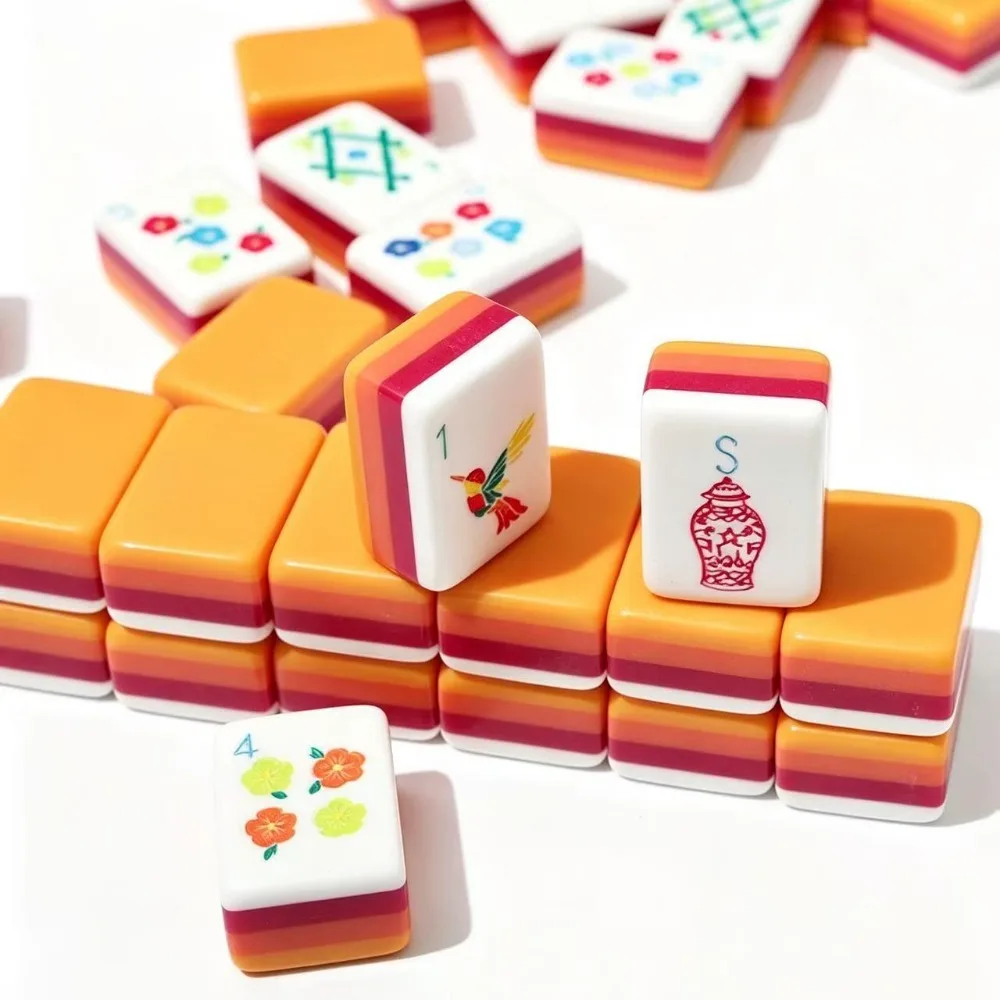 4 Layer Mahjong Tiles - 160 Premium American Heritage Acrylic Mahjong Tiles Set,Clear Engraving 1.26