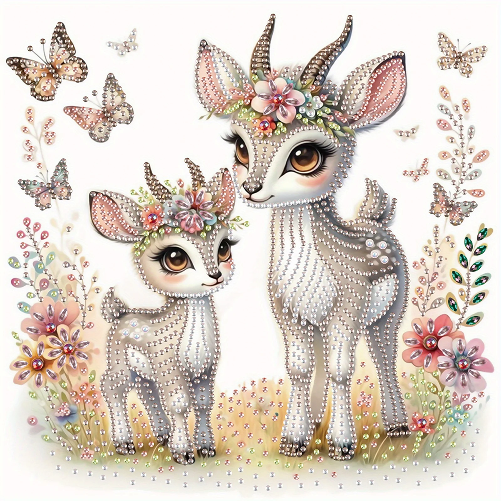 

DIY Cute deers 5D Special Shape Diamond Art Kits for Beginners,Diamond Art Painting Kits for Home Wall Decoration Gift