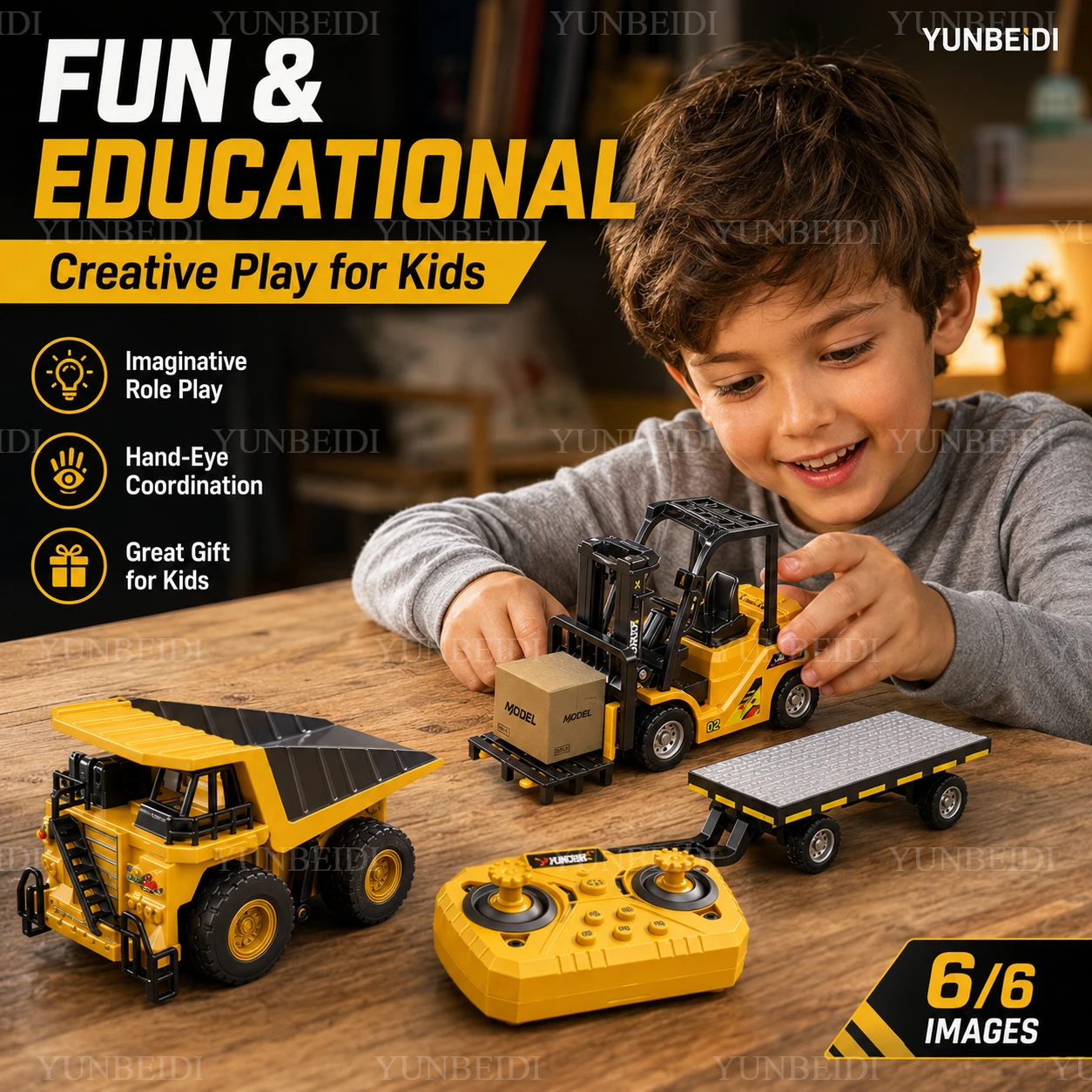 1:64 RC 미니 합금 자동차 포크리프트 트레일러 굴 - Kids Outdoor Digger 리뷰 및 가격