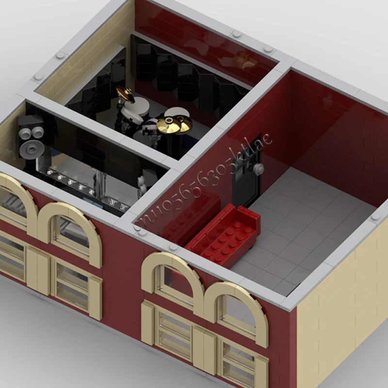 1796 ELEMENTÓW Dom Ulica Streetlie Serenade Record Store MOC Personalizowany Modułowy Zestaw Klocków Edukacyjny DIY Prezent Urodzinowy