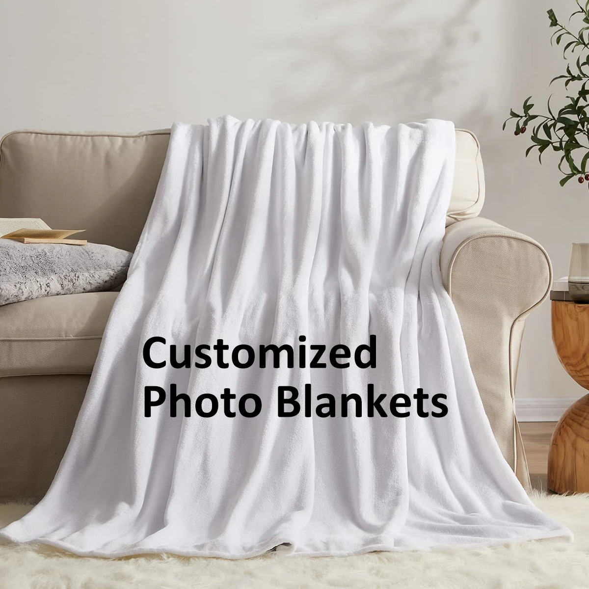 Customized Fleece Throw Blanket with Your Own Image and Text Perfect Gift for Special Holidays Personalized Photo Blanket