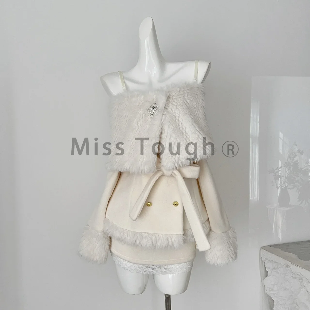 Christmas Sexy Vintage 2 Piece Sets Woman Winter Off Shoulder Y2k Sweet Design Mini Skirt Suit Female Bandage Retro Chic Outfits