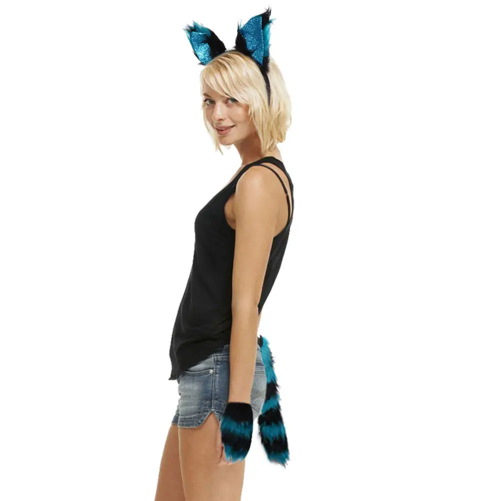 

Набор из 1 комплекта: милые ушки и хвост лисы, идеально подходящие для косплея, тематических вечеринок на Хэллоуин, балов, сценических выступлений, с пушистым мехом