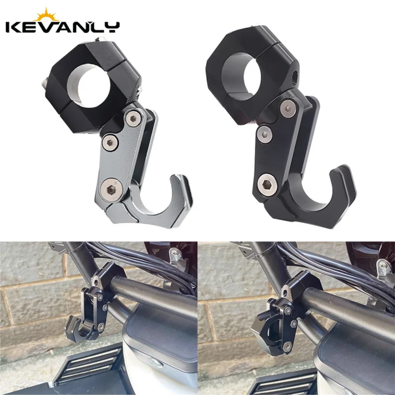 Motorcycle Holder Helmet Claw Hook 22MM Aluminum Alloy For Bike Bicycle Storage Bag Hanger Moto Fasteners On Handlebar For Honda