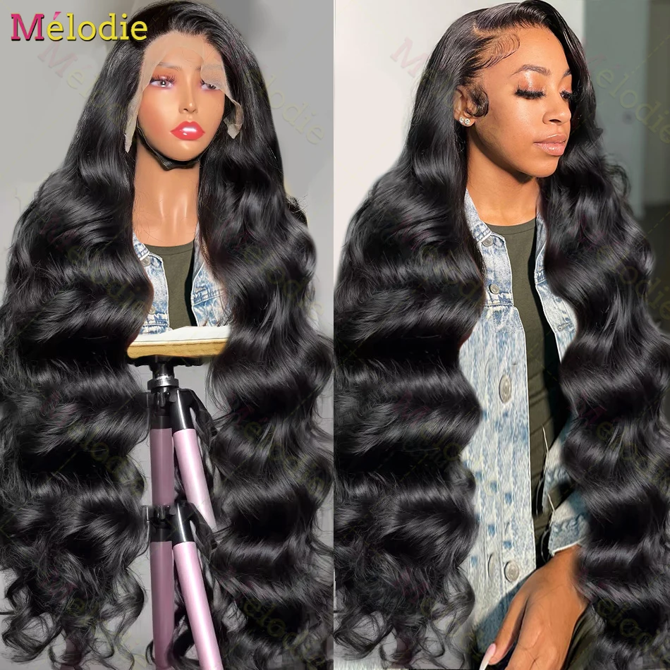 MELODIE 30 38 Inch Lace Frontal Wig Body Wave 13x4 13x6 Lace Front Human Hair Wigs Brazilian 5x5 Glueless Closure Wig