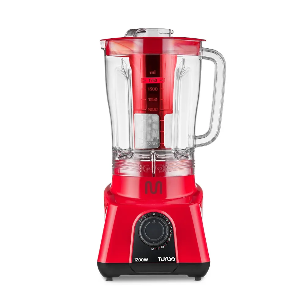 2.6L Turbo Red Blender 1200W-220V C/12 Speed Multi Home - LQ1204