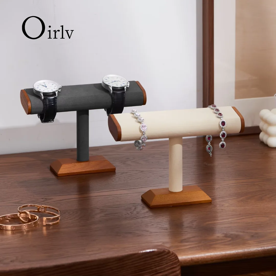

Oirlv Wooden Watch Stand For Watch Display Watches Organizer T-frame Wooden Jewelry Display Stand Solid Wood Tshape Watch Holder