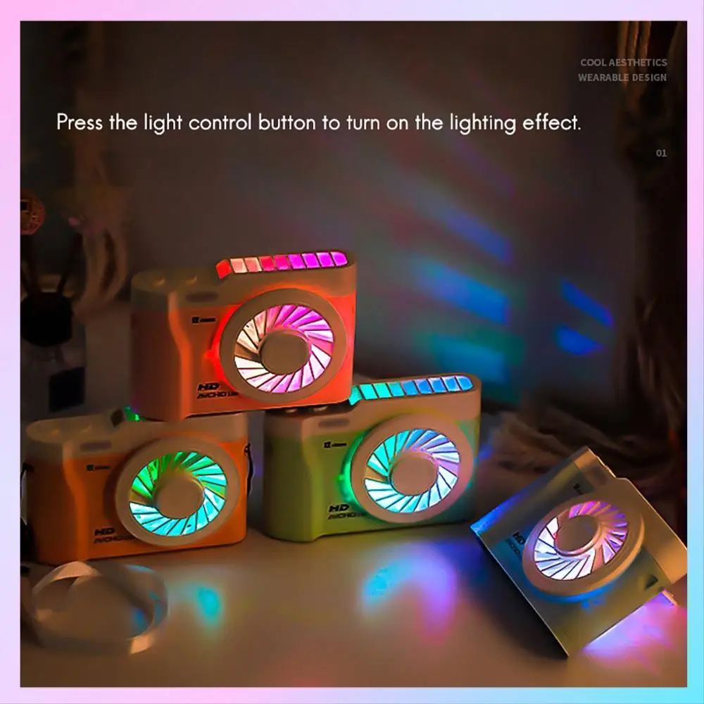 

AB25-подвесной шейный вентилятор, мини-вентилятор 1200 мАч, USB перезаряжаемый вентилятор для уличной камеры