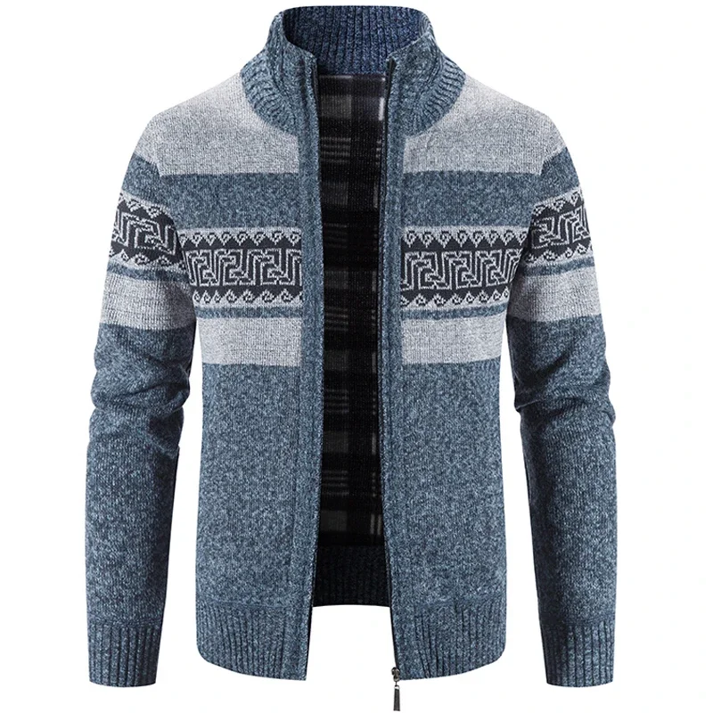 

Knitted Cardigan for Men in Autumn and Winter Korean Sweater Stand Collar Joker Casual Coat Autumn Men's Coat