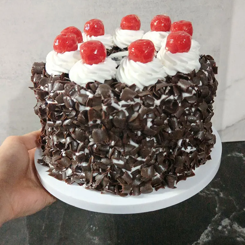 6/8 Polegada modelo de bolo de aniversário falso morango chocolate creme bolos simulação janela exibição decoração para casa fotografia adereços