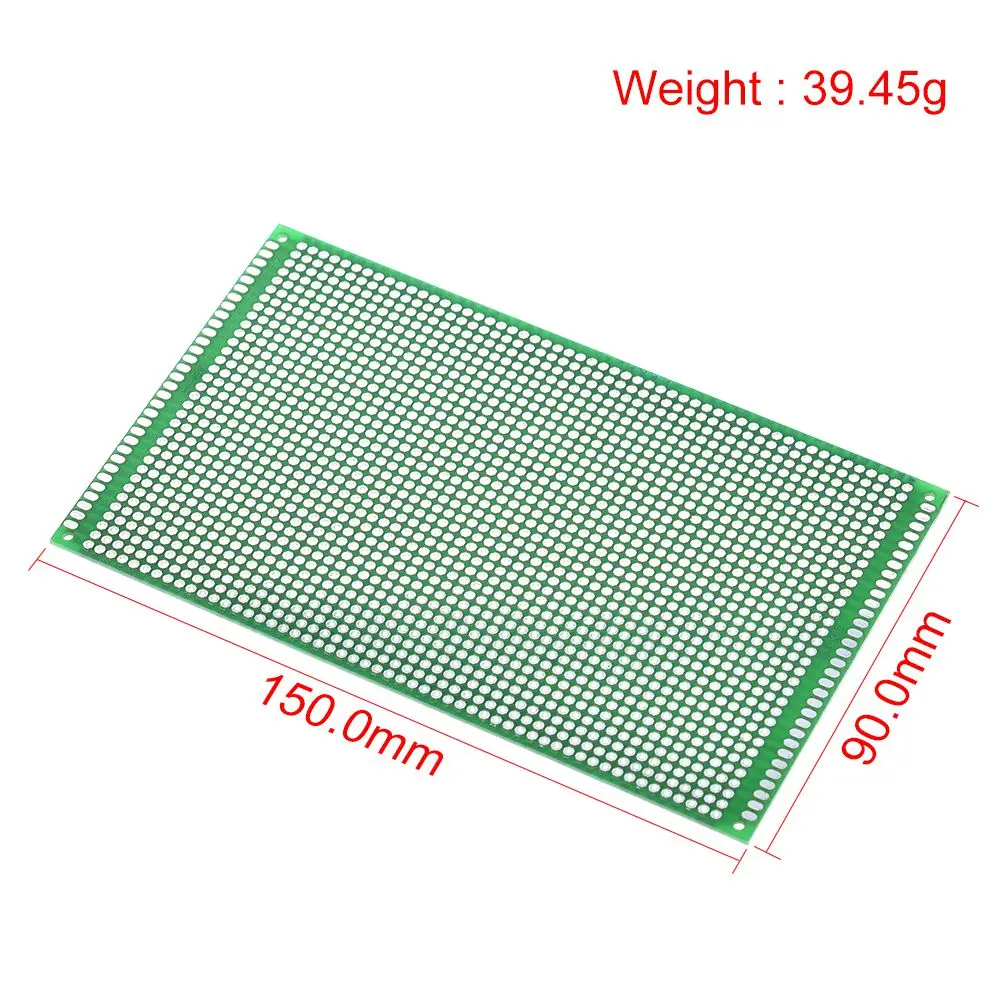 TZT 1/3/5PCS 9x15 cm PROTOTYPE plate 2 layer 9*15CM panel Universal Board double side 2.54MM Green for TZT Electronic Components image 2