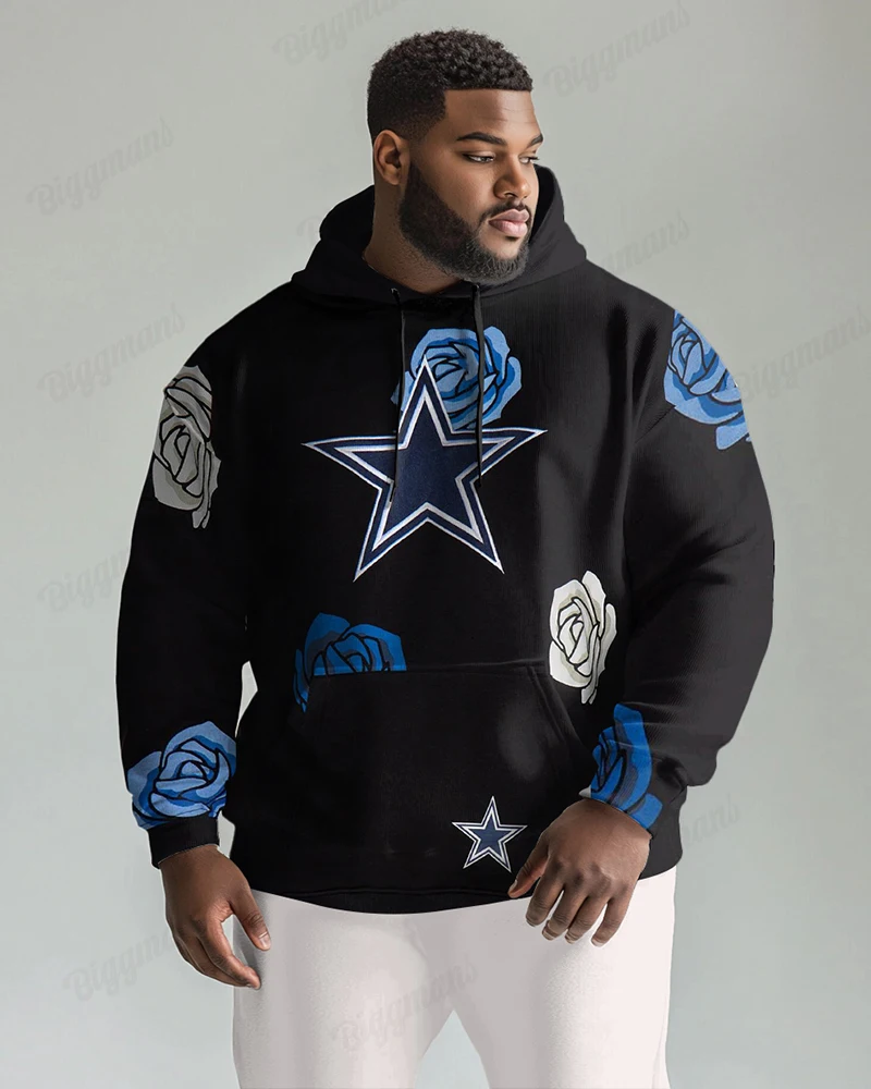 L-9XL Plus Size Men\'s Skeleton Bear Wolf Lion Animal Pattern Fashion Trend Casual Versatile Long Sleeve Hoodie ZOOY