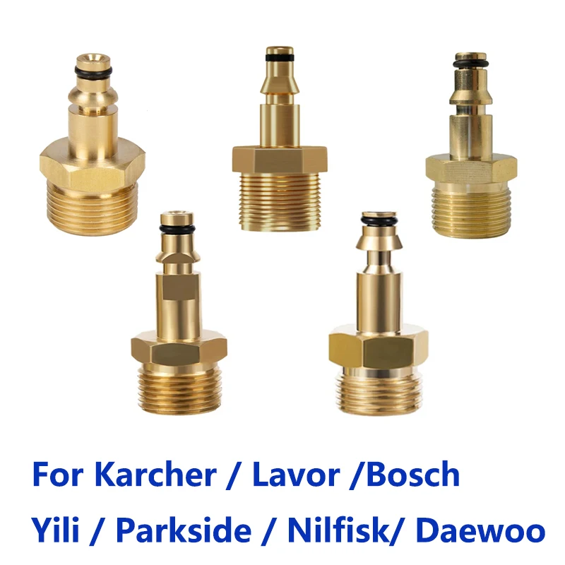 M22 14MM Fitting Hose Connector High Pressure Washer Hose Adapter Replacement Parts and Accessories for Karcher Lavor Bosch