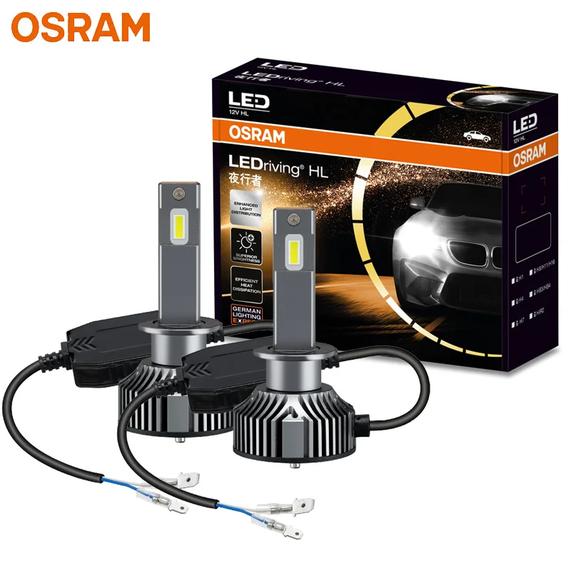 OSRAM LEDriving HL Premium New Gen H1 YXZ LED Car Head Light 90W 9000lm High Lumens 6000K White LED Auto Bulbs G6150CW, 2X