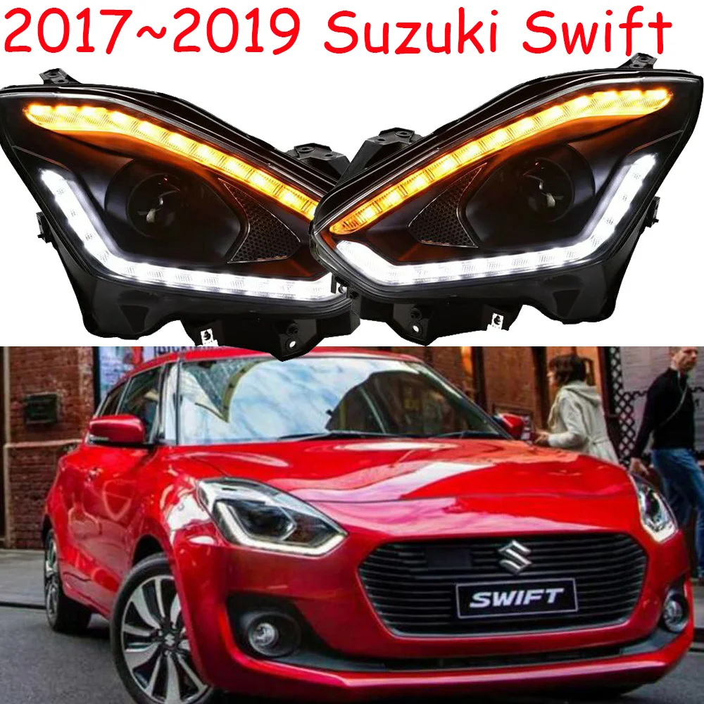 

2pcs Bumper Lamp For Suzuki Swift Headlight 2017~2019y Car Accessories Head Lamp DRL Swift Taillight Running Lights Fog Lights