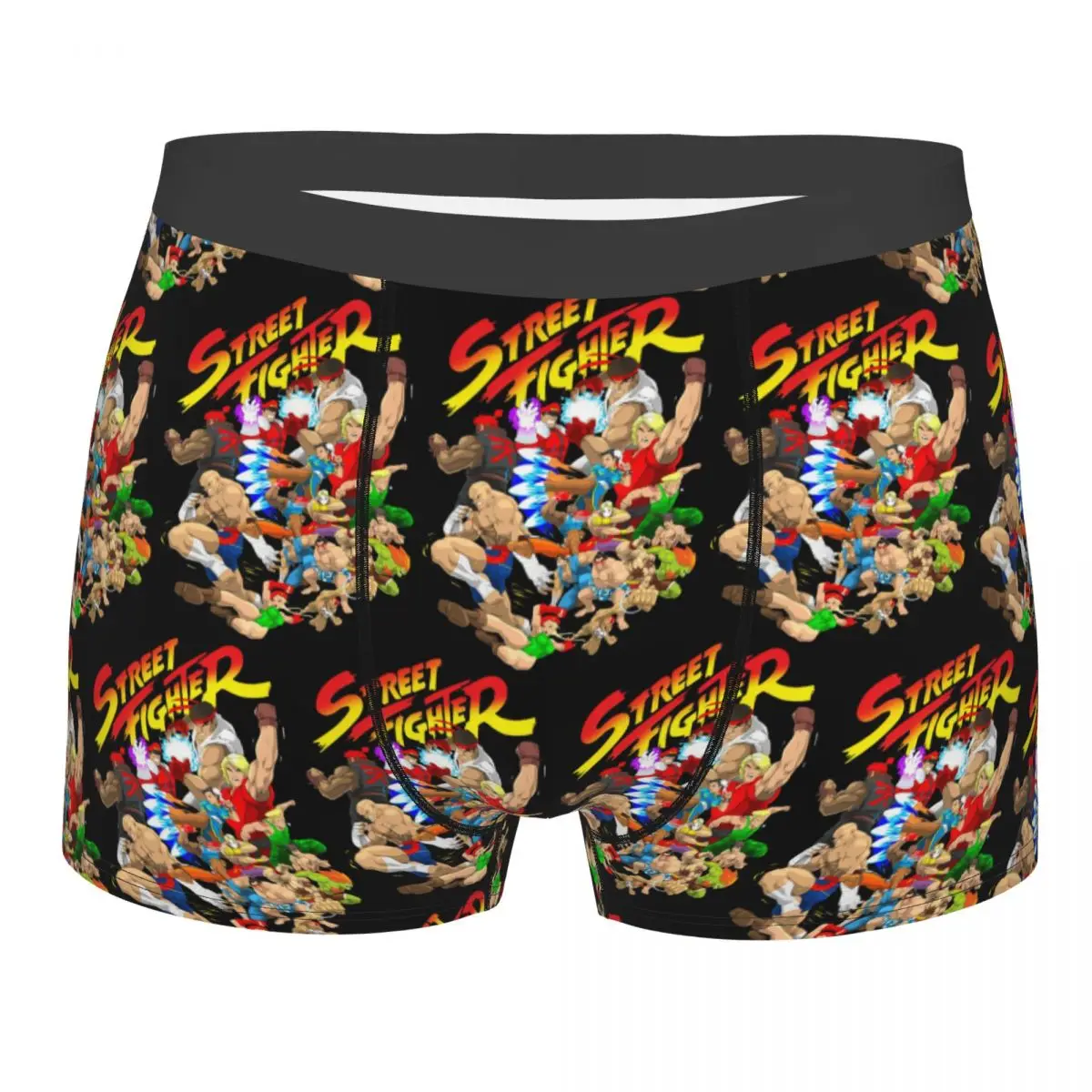 Boxer Underpants Shorts Game Super Street Fighter World Warriors Panties Men's Breathable Underwear for Homme Man Boyfriend Gift