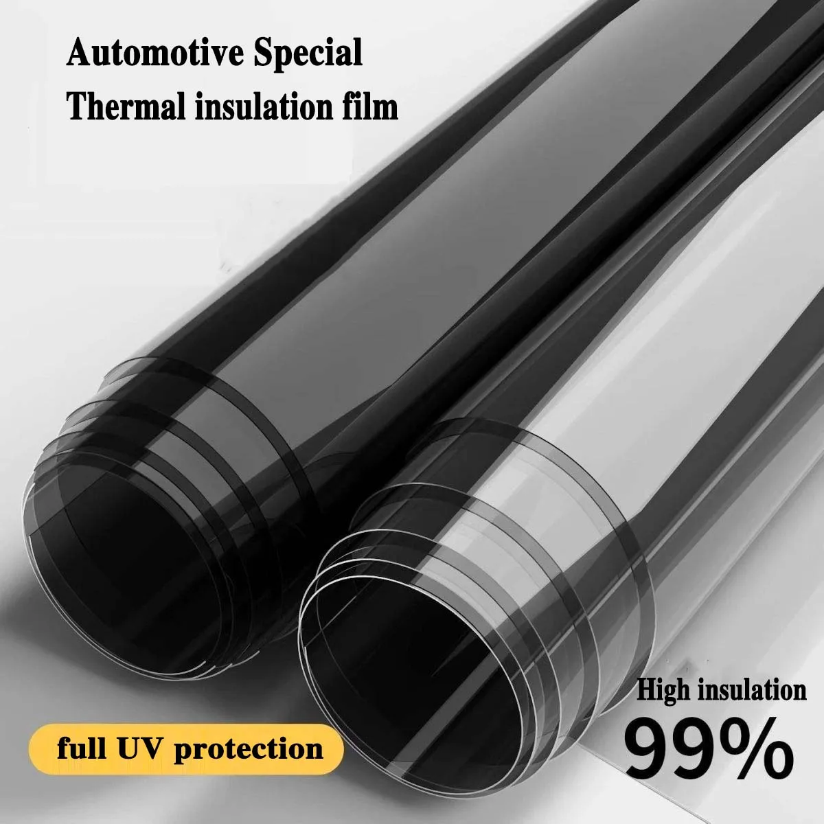 Car Window Film Self-Adhesive Privacy Solar Film UV Blocking Sun Protection Heat Insulation Explosion-Proof Glass Film