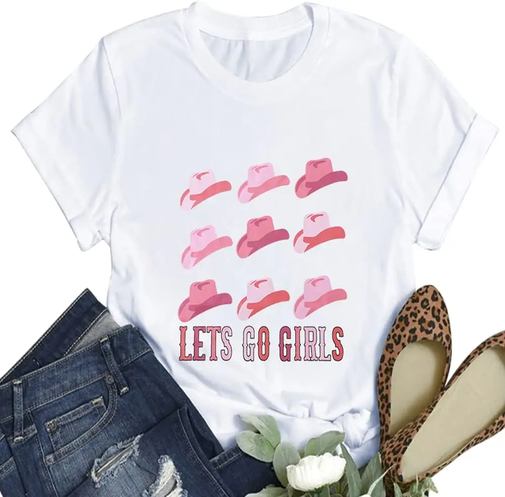 Let's Go Girls T Shirt Women Bachelorette Party Shirt Bride Gifts Shirts Wedding Vacation Short Sleeve Tee Tops… 100% Cotton