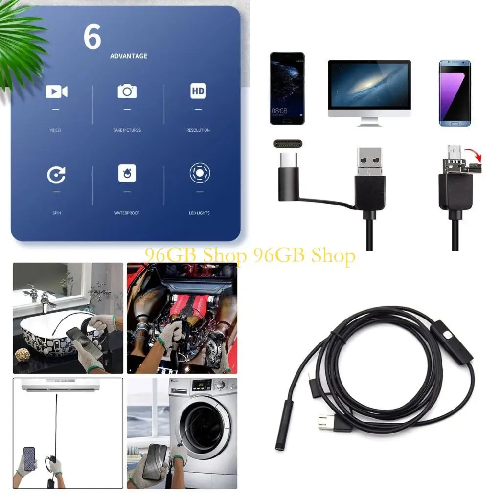 

96 ГБ USB 3 в 1 камера эндоскопа водонепроницаем