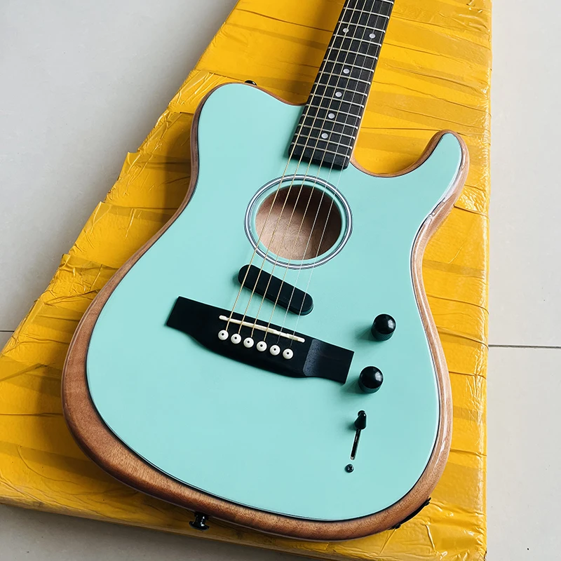 Electric wood dual-purpose guitar, quality assurance, rock band, professional level, fast shipping.