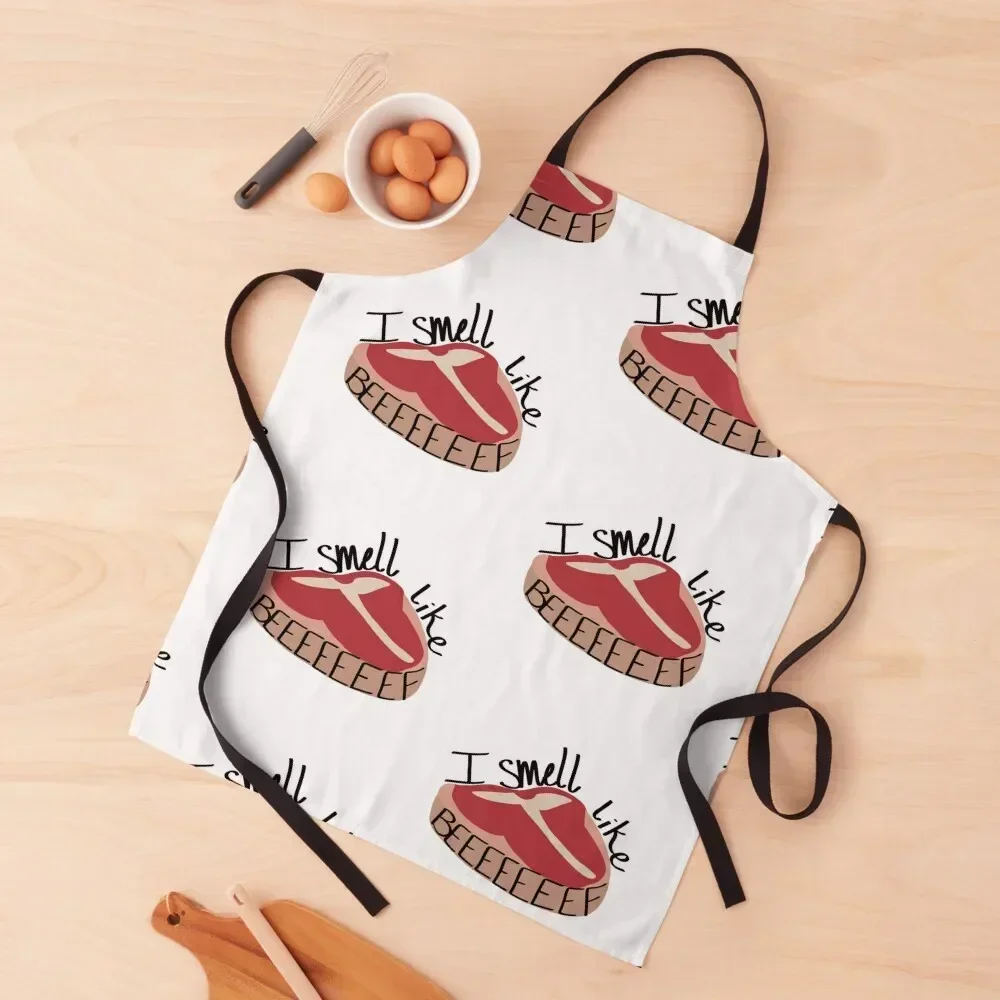 

I Smell Like Beef Apron Utensils For Kitchen with personal logo Kitchens For Men Apron