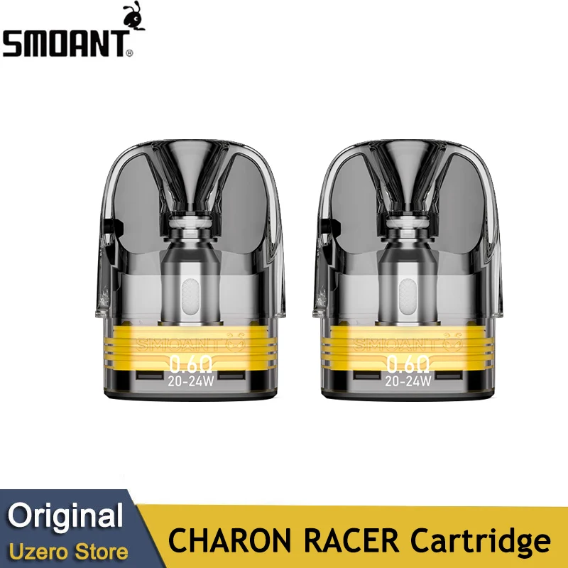 2pcs/lot Original Smoant Charon Racer Pod Cartridge 2ml Capacity 0.4ohm/0.6ohm/0.8ohm For E Cig Charon Racer Pod Kit Vape