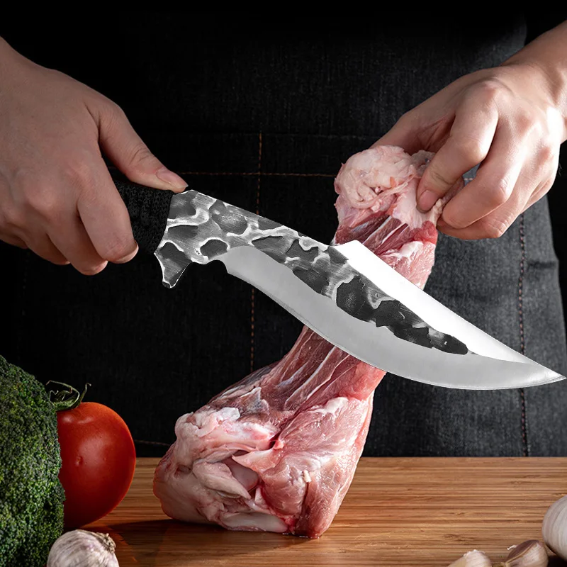 Forged Kitchen Knives Stainless Steel Butcher Cleaver Meat Beef Chicken Chef Boning Knife Sharp Fishing Cooking Utility Knives