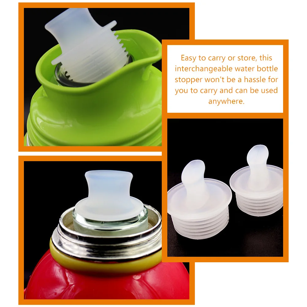 

Silicone Bottle Stopper Heat-Resistant Kettle Plug Thread Design Hot Water Bottle Cap for Vacuum Flask Household Kitchen