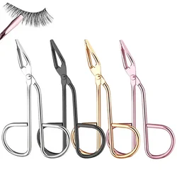 Professional Eyebrow Pliers Clips Stainless Steel Elbow Eyebrow Pliers Clip Scissor Tweezers Makeup Beauty Tool Straight Pointed