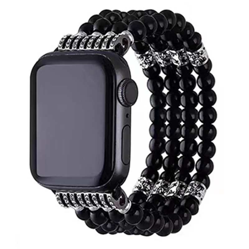 

Jasper Smart Watch Strap 38mm/45mm Elastic Couple Wristwatch Band Iwatch Handmade Jewelry Smartwatch Strap Accessories