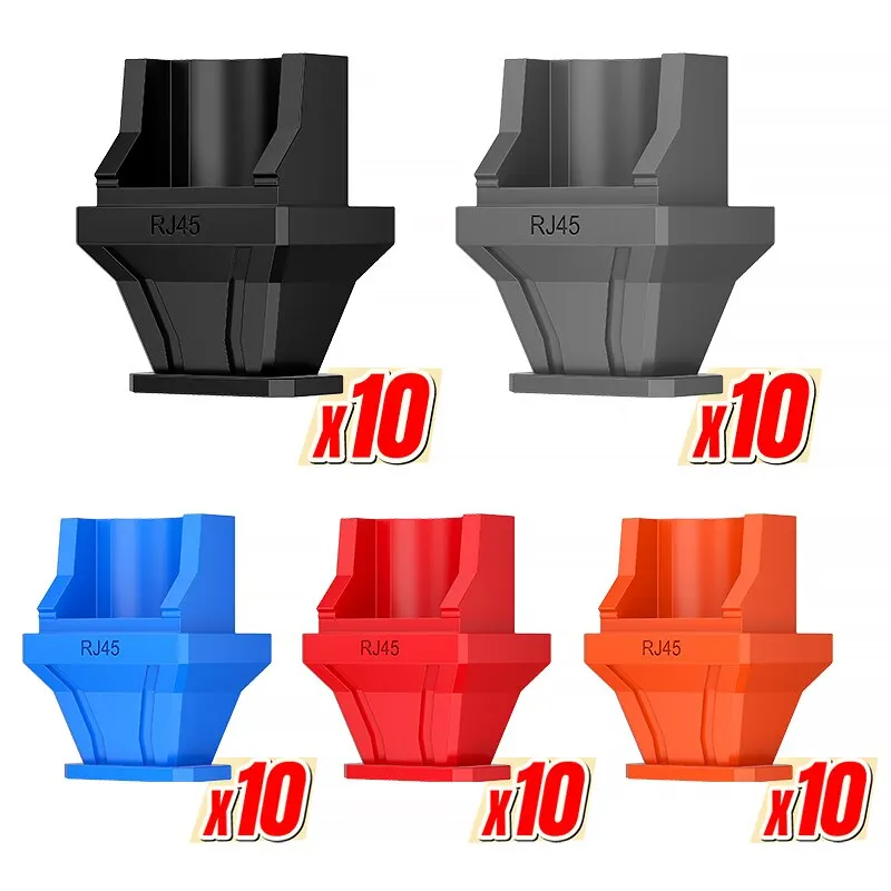 AMPCOM Ethernet Hub poort RJ45 Anti Stofkap Beschermer Plug 50 stks/partij Stof Plug Voor Laptop Computer Router RJ45 Connector