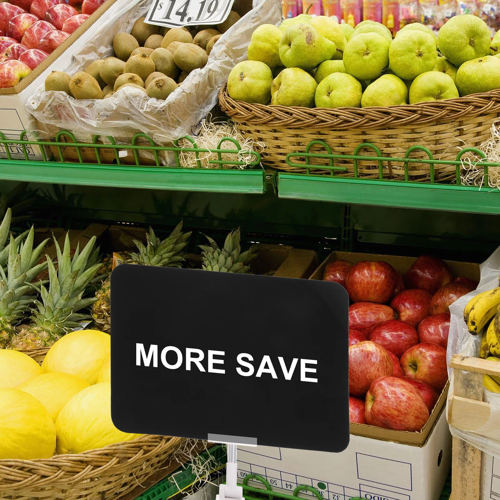 

6pcs Price Boards Erasable Pvc Black Advertising Signs For Supermarket Retail Stores Rewritable Chalkboards Display Stands