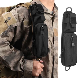 Tactical Shoulder Strap Pouch Backpack Accessories Pouch Molle Phone Holder EDC Tool Bag Walkie Talkie Case for Hunting Hiking