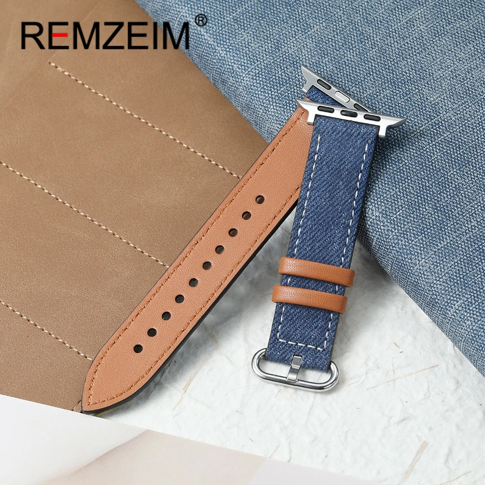 كاوبوي قماش حزام لساعة أبل 1-10 الترا SE 2 عادية المعصم الفرقة ل Iwatch 38 مللي متر 40 مللي متر 41 مللي متر 42 مللي متر 44 مللي متر 45 مللي متر 46 مللي متر 49 مللي متر