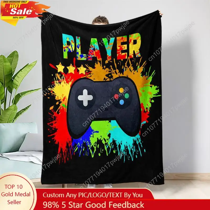 

Gamer Blanket,Gaming Room Decor Gaming BlanketCute Gaming Accessories, Personalized Blanket For Custom blankets