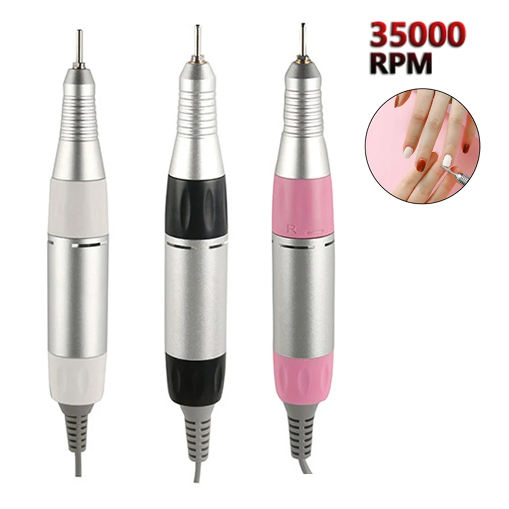 35000RPM Electric Nail Drill Machine Stainless Steel Mill Cutter Handle For Manicure Drill & Accessory Nail Pedicure File 2024