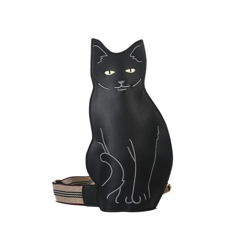 Novità Kawai Black Cat Cute Unisex borsa a tracolla da donna INS Style borsa a tracolla petto confezione regalo di compleanno