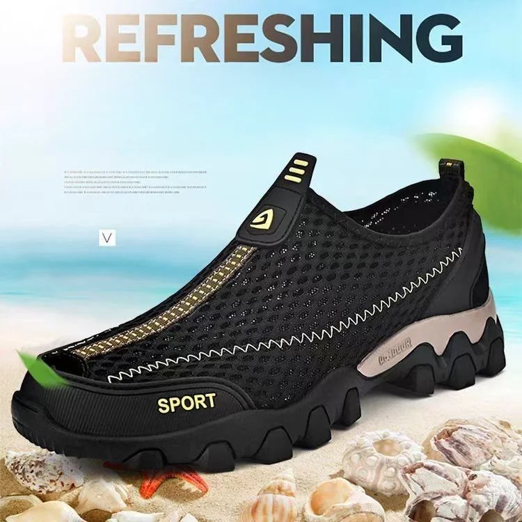 Hiking Shoes Men Slip on Summer Casual Shoes Outdoot Breathable Beach Water Shoes Quick Drying Aqua Walking Sneakers Non Slip